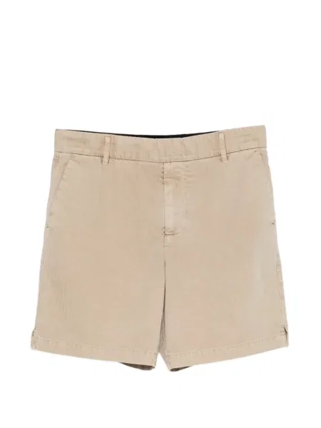 Pantaloni scurți James Perse cu model herringbone maro