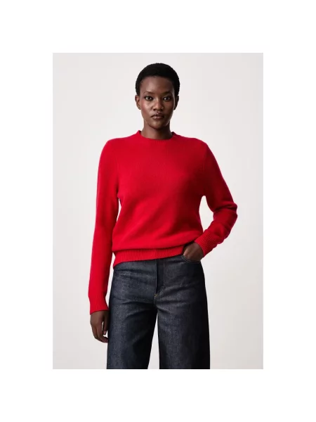 Sweter Barbour wełniany czerwony