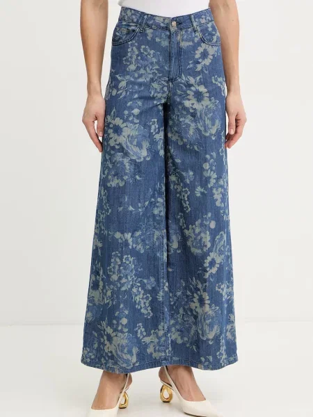 Fracomina pantaloni pentru femei din albastru