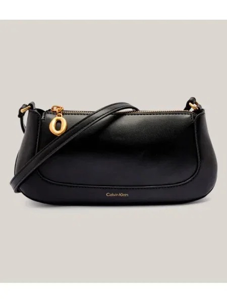 Geantă Calvin Klein Hardware Zip Crossbody negru