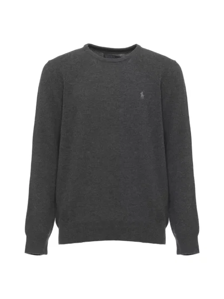 Sweter Polo Ralph Lauren wełniany klasyczny szary