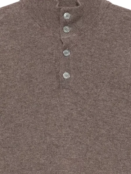 Lung tricou polo Fedeli maro