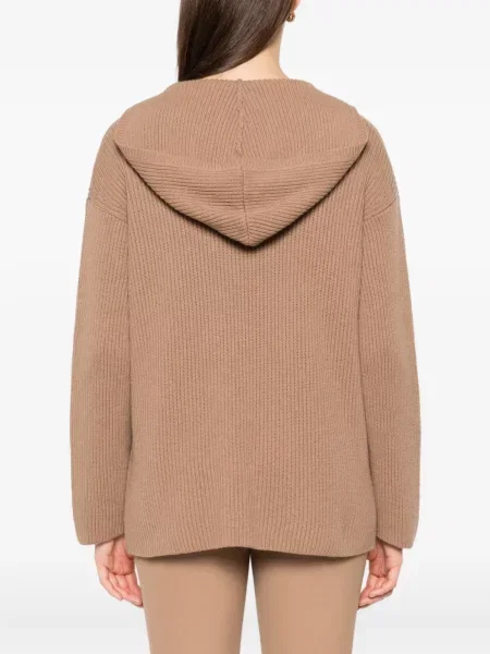 Pulover 's Max Mara cu glugă maro