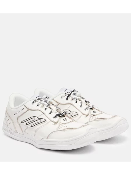 Sneakerși Balenciaga din piele alb