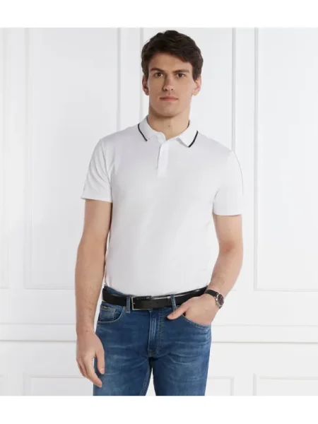 GUESS Polo PAUL PIQUE TAPE alb