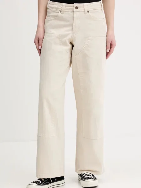 Дънки Dickies с висока талия бежово