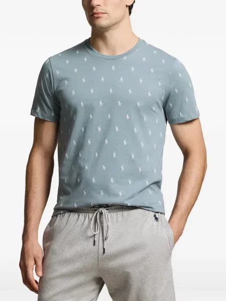 Ριγέ κάλτσες Polo Ralph Lauren από ζέρσεϋ με αυτόγραφο μπλε