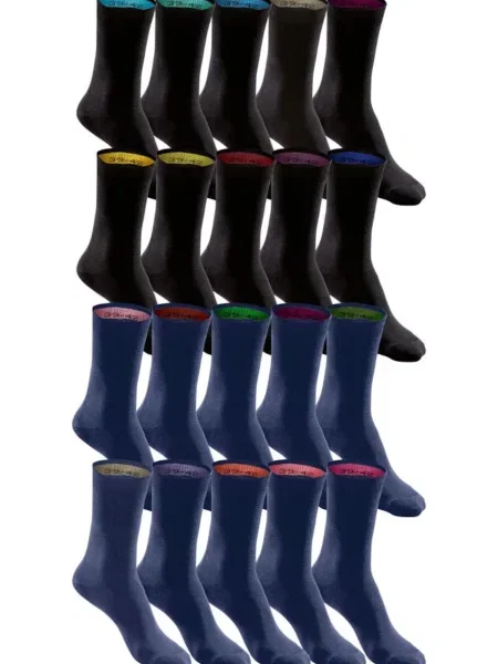 H.I.S Nogavice modra črna