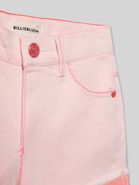 Szorty jeansowe z zakładką i frędzlami Billieblush