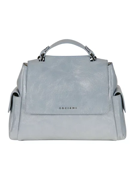 Torebka Orciani skórzana niebieska