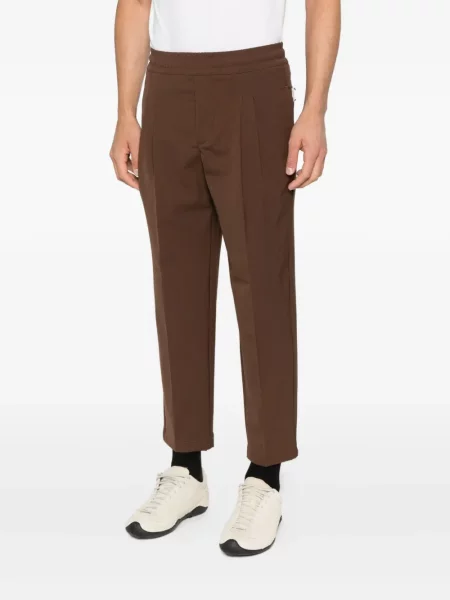 Pantaloni Yes London plisate maro