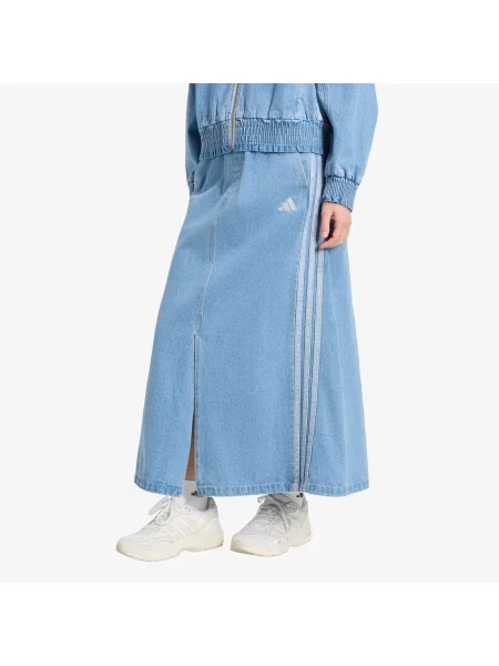 Sukně adidas Stadium Washed Denim Loose Fit Skirt Crystal Sky L