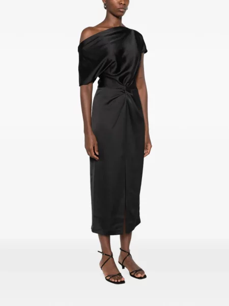 Rochie midi Imperial cu un umăr gol negru