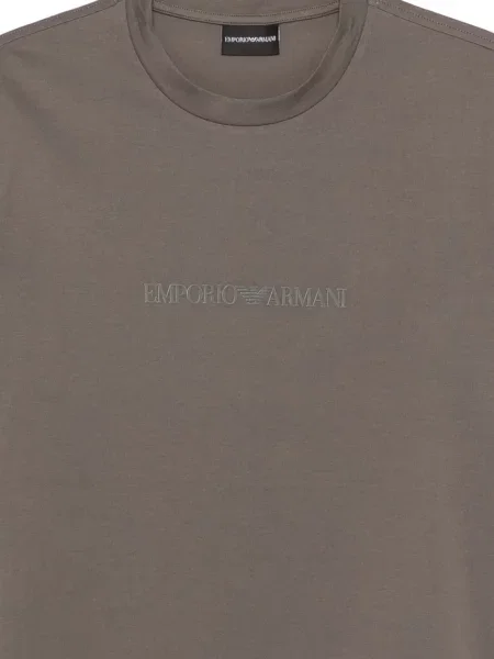 Majica Emporio Armani s autogramom smeđa