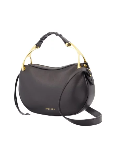 Torebka crossbody Alexander Mcqueen skórzana czarna