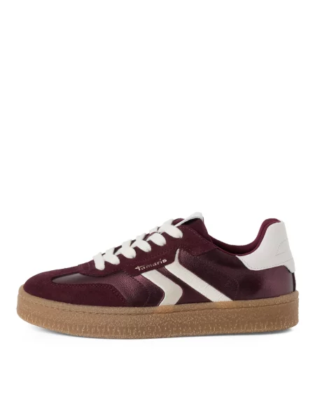Sneakersy Tamaris Bordová biela