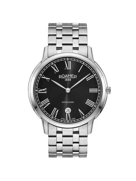Lniany zegarek Roamer czarny
