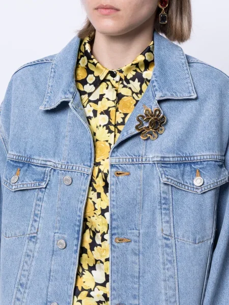 Květinová brož Chanel Pre-owned zlatá