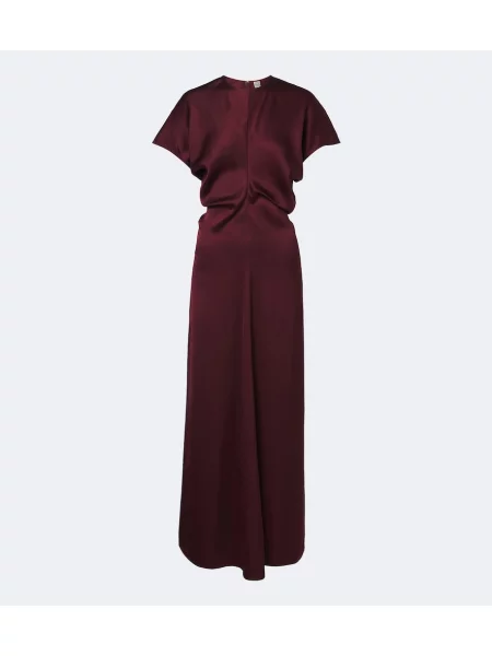 Rochie maxi Toteme din satin drapată