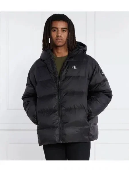 Calvin Klein Jeans Steppelt kabát | Oversize fit fekete