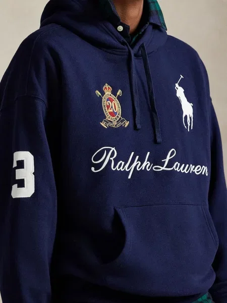 Кофта Polo Ralph Lauren з капюшоном візерунок синій