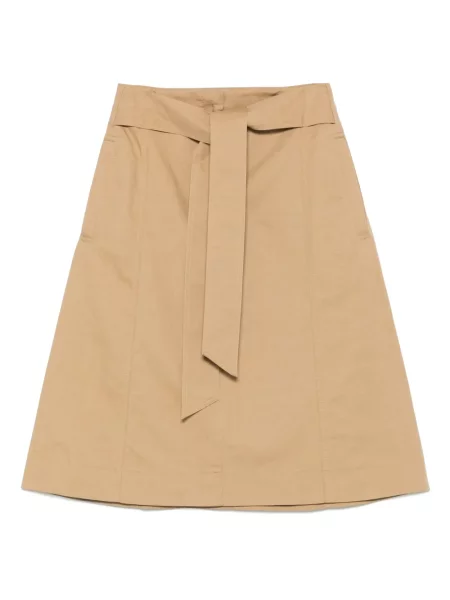 Fustă midi Incotex până la genunchi maro