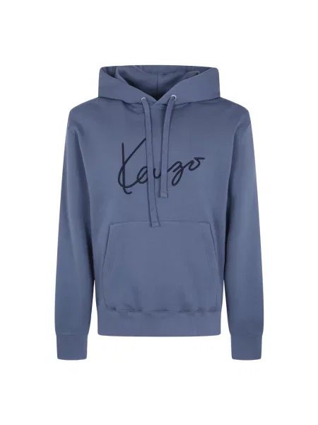 Bluza z kapturem Kenzo z kapturem niebieska