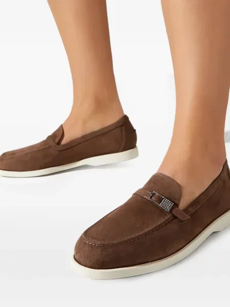 Pantofi loafer Le Silla cu cataramă maro