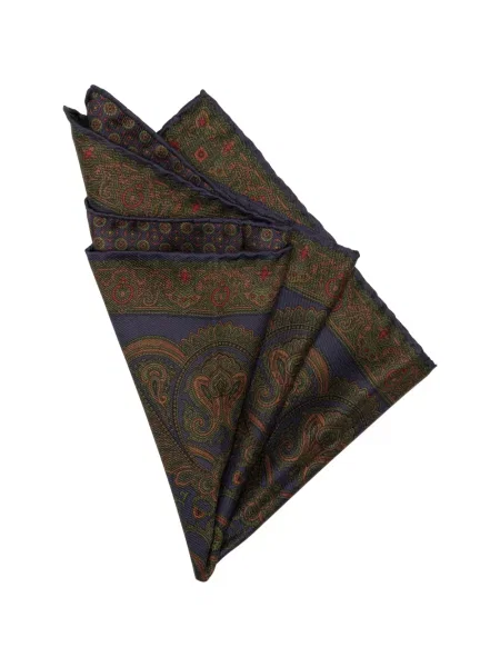 Reversibil cravată Elizabetta cu imagine cu model paisley albastru