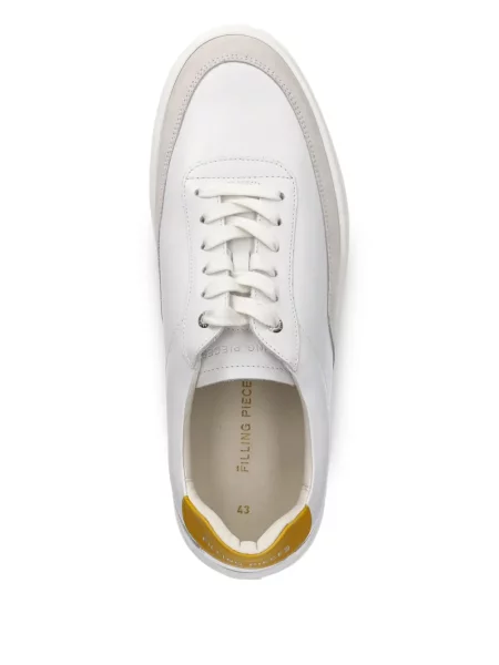 Sneakerși Filling Pieces din piele alb