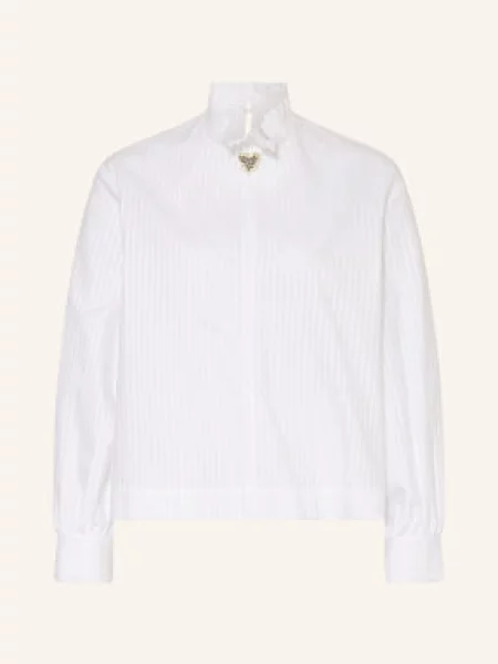 Claudie Pierlot Bluzka Z Falbankami weiss biała