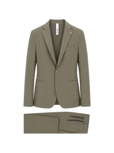 Costum Distretto 12 cu rever verde