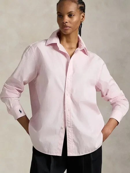 Polo Ralph Lauren cămașă din Long Sleeve Light Shirt roz