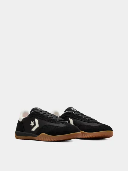 Кожаные повседневные кроссовки Converse для бега черные