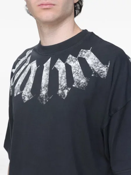 Tricou Palm Angels cu imagine negru