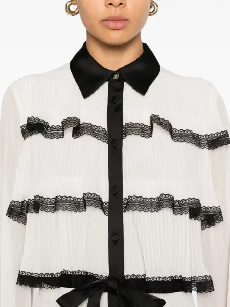 Rochie Babylone Paris din dantelă în straturi de costum alb