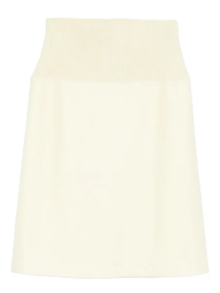 Fustă midi Jil Sander până la genunchi galben