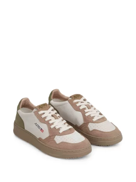 Sneakerși Autry din piele de căprioară alb