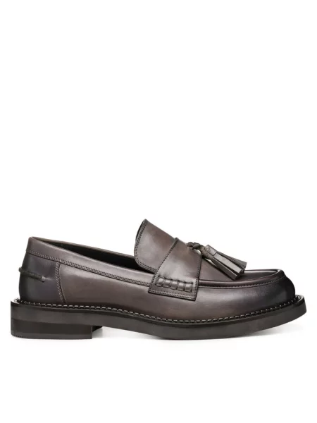 Loafersy Geox skórzane brązowe