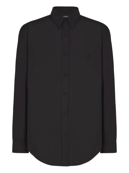 Cămașă Balmain din poplin negru