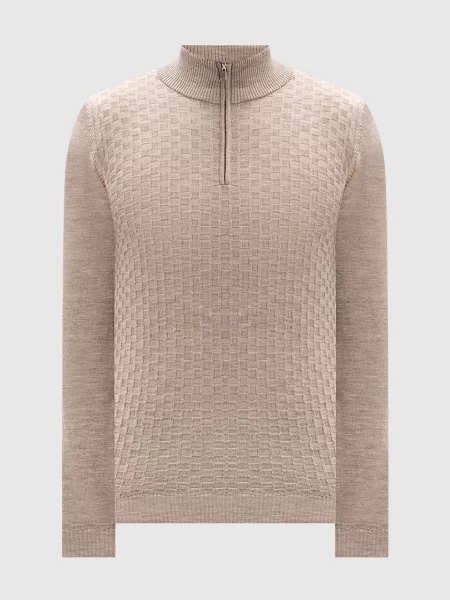 Джемпер з вовни мериноса у візерунок Cashmere&whiskey бежевий
