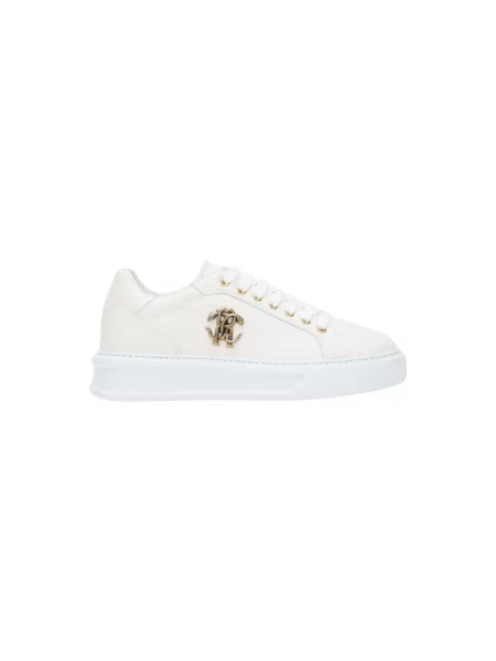 Sneakersy Roberto Cavalli w wężowy wzór białe