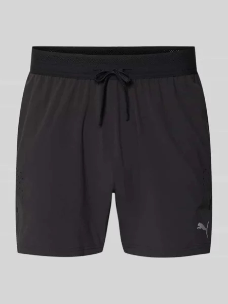 Szorty w kroju regular fit z nadrukiem logo Puma Performance czarne