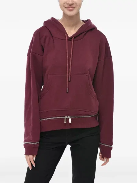 Hanorac cu glugă Off-white cu cordon alb