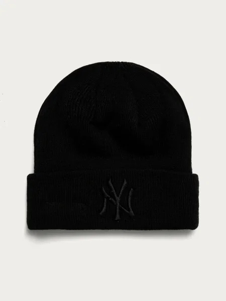 New Era Cap Mlb Essential Cuff Knit New York Yankees Black/ Black negru