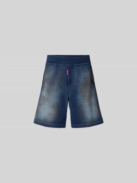 Szorty jeansowe o kroju baggy z bawełny Dsquared2 granatowe