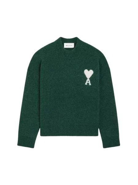 Sweter Ami Paris zielony