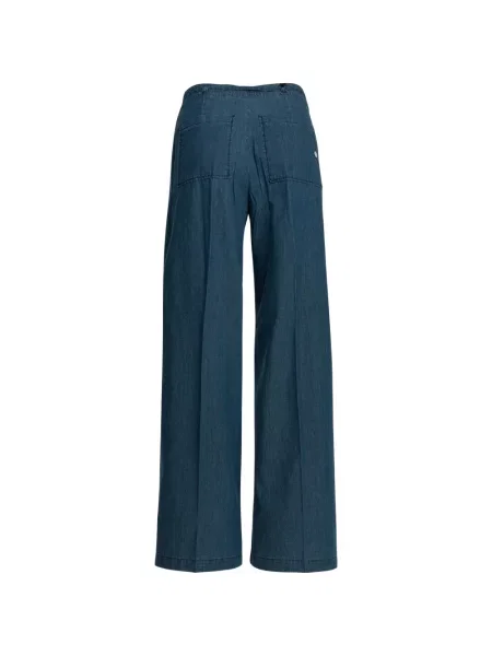 Široke traperice Shaft Jeans s vezicama plava