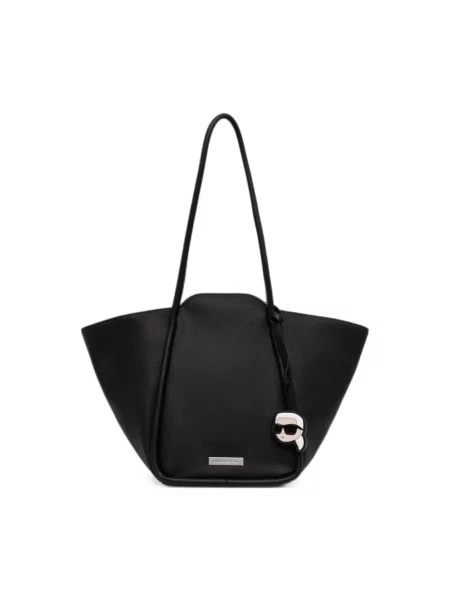 Karl Lagerfeld torebka tote z imitacji skóry IKON czarna