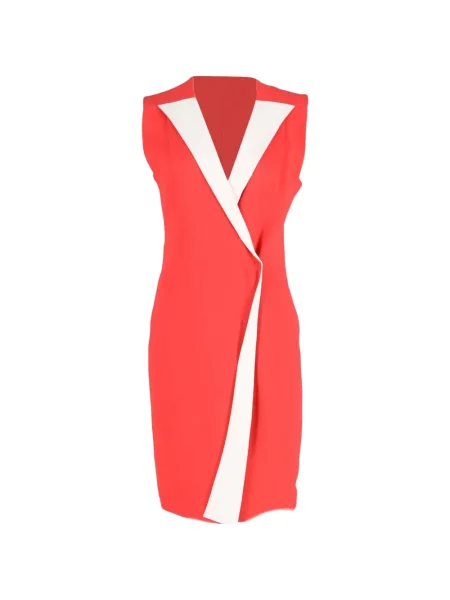 Rochie mini Emilia Wickstead cu decolteu în V de costum roșu